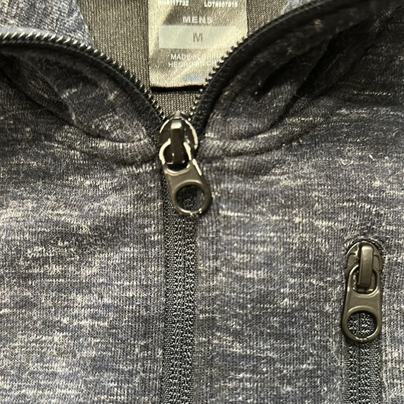 Gerry • heathered navy blue full zip sweatshirt - Picture 5 of 6